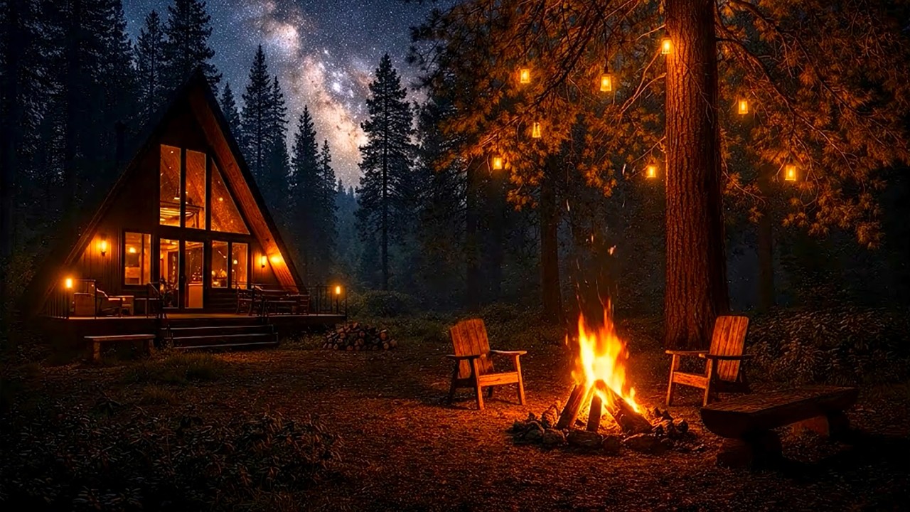 🔥 Relaxing Campfire in Deep Forest - Fall Asleep Fast - Fire Sounds for Stress Relief - ASMR Nature