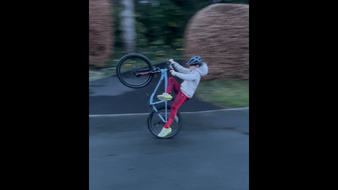 Wheelie Late for Football Training