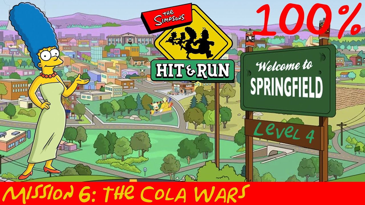 Simpsons hit and run 100%: Level 4 - Mission 6: The Cola Wars