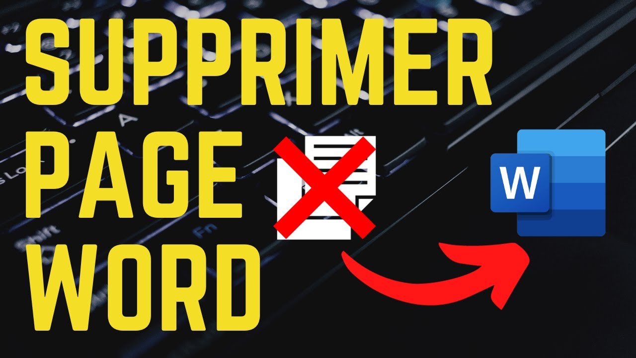 Comment SUPPRIMER une Page WORD (2025)