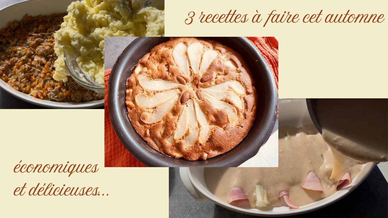 3 recettes gourmandes et économiques pour cet automne