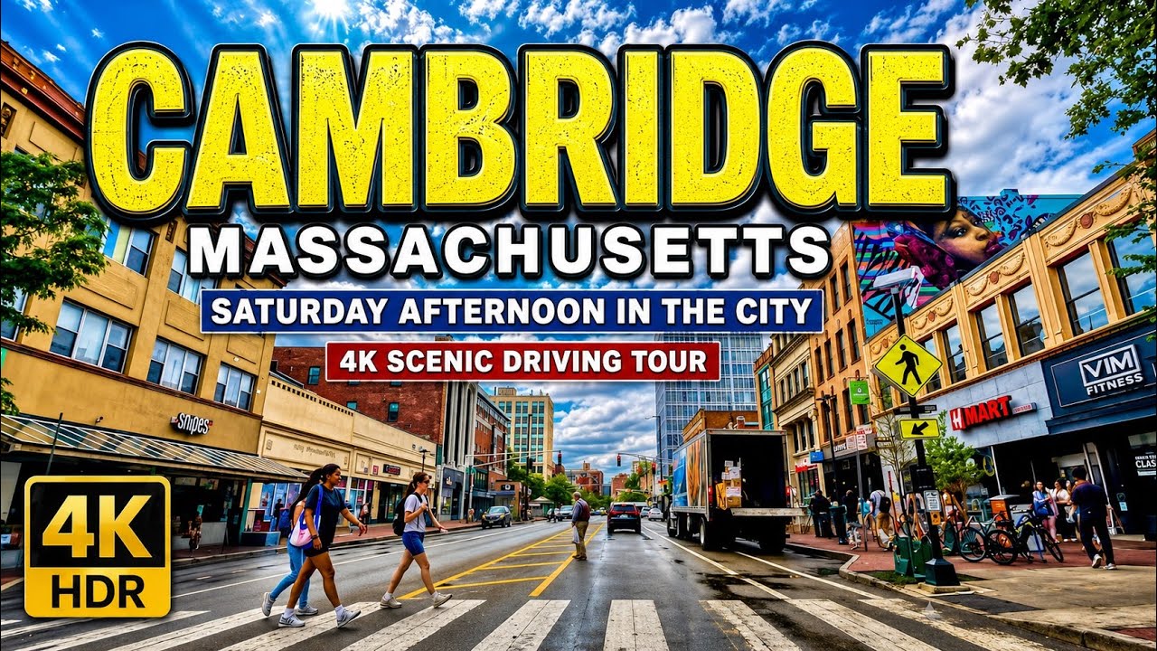 🏙️ Cambridge Massachusetts | Saturday Afternoon in the City | 4K Scenic Driving Tour - 7/29/23