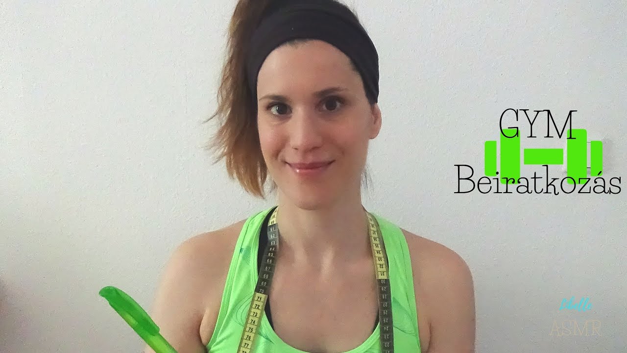 Magyar ASMR szerepjáték~Edzőtermi beiratkozás~suttogás, gépelés, lemérlek~