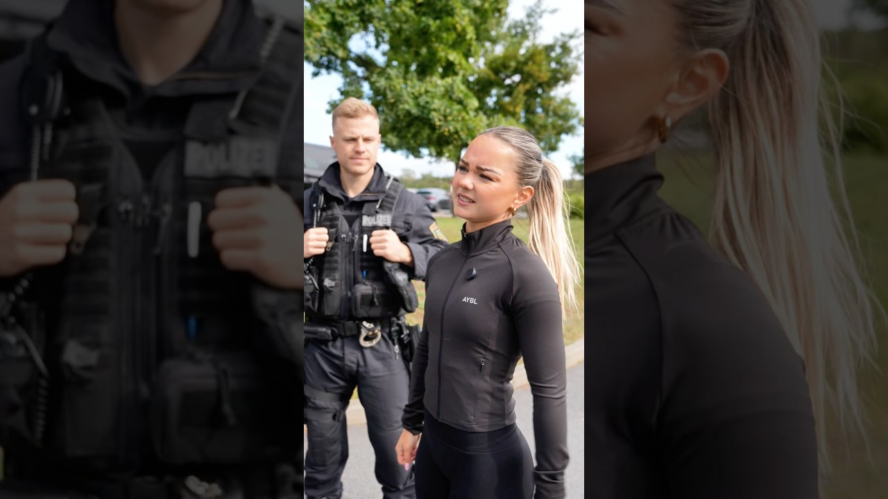 vor der Polizei wegrennen?..👮🏼✨ *werbung #running #funny #polizei
