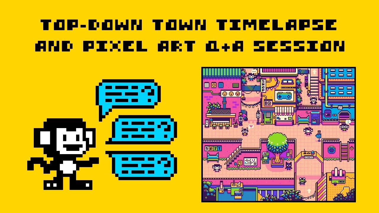 Top-Down Pixel Art Town and Q+A Session!
