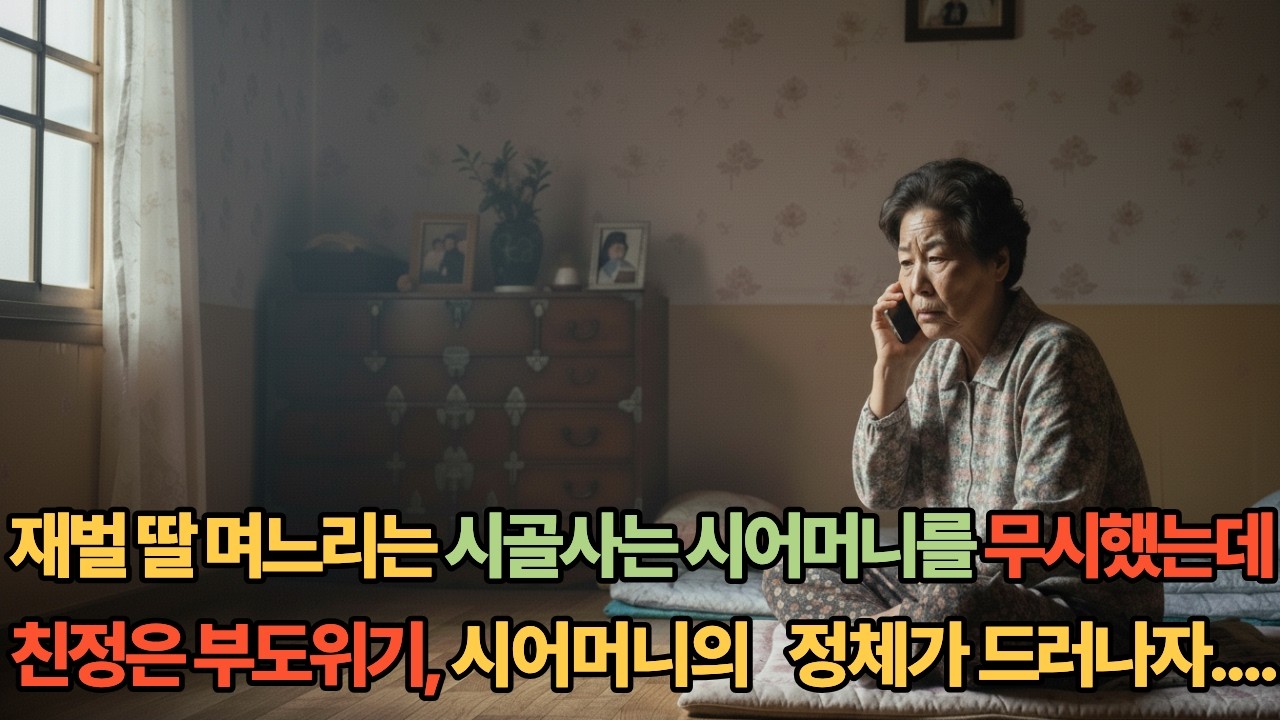 재벌 딸 며느리는 시골 사는 시어머니를 무시했는데 친정은 부도위기를 맞고, 시어머니의 뜻밖의 정체가 밝혀진다. 고부갈등 시어머니와 며느리 사연 오디오북