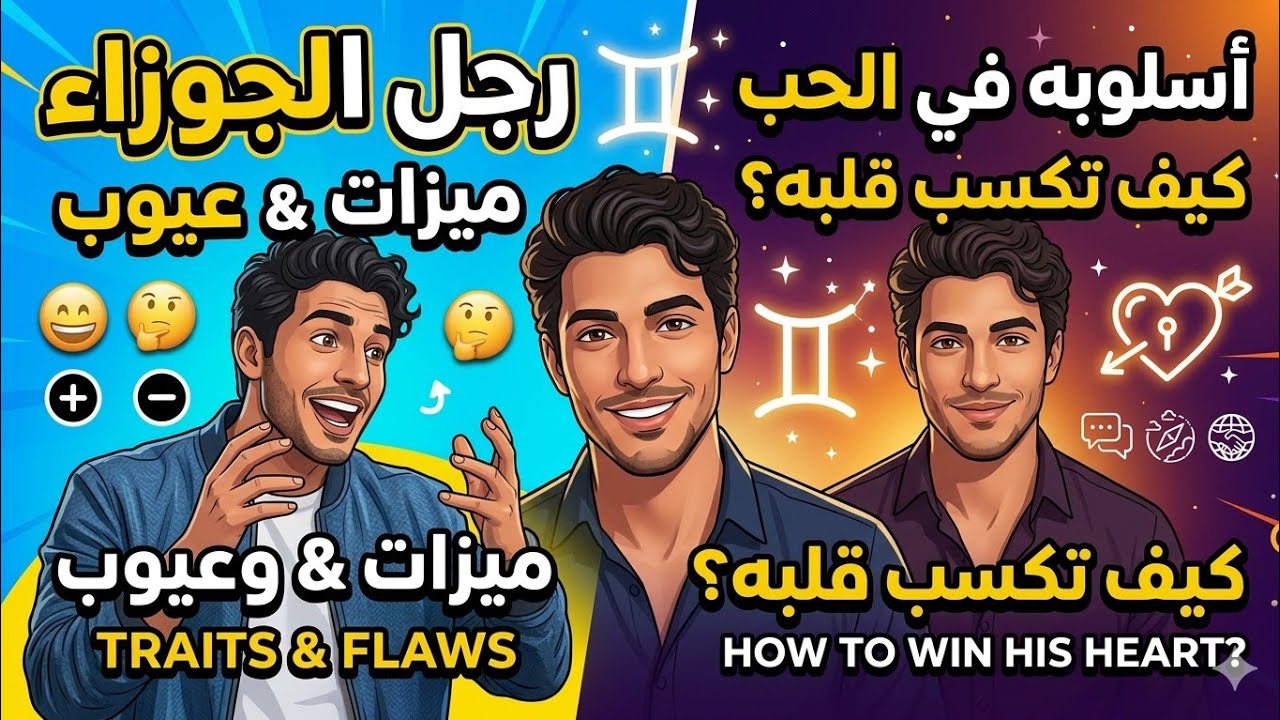 💌 #صفات  #رجل #الجوزاء  🤭🤭🤭 #ميزات#عيوب وكيف تكسب قلبه