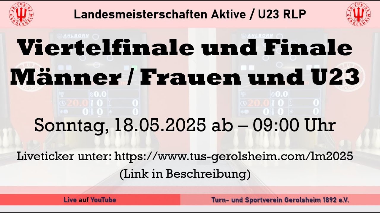 Ladnesmeisterschaften Aktive / U23 RLP