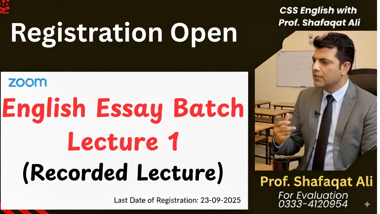 English Essay and Precis Batch (Recorded Lecture 01)