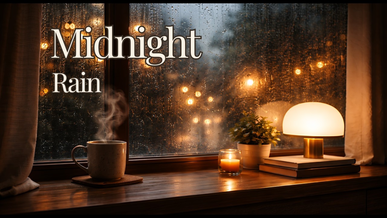 Midnight Window Rain | Calm Piano Ambience for Deep Sleep (2 Hours)