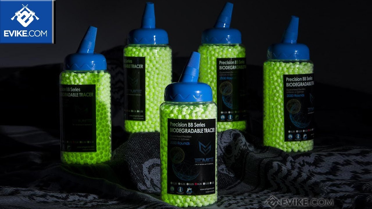 EMG Precision Biodegradable Green Tracer BBs - Airsoft Evike.com