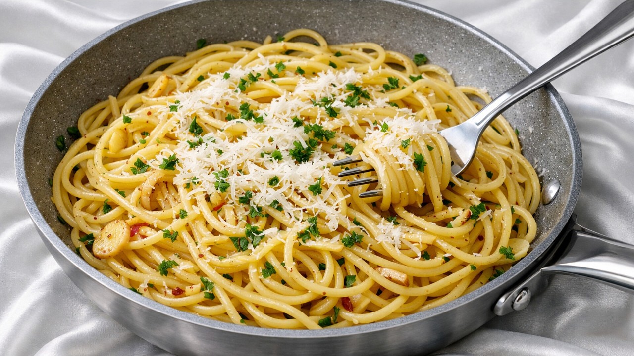 STOP Buying Pasta Sauce! This Garlic Parmesan Spaghetti Is Life-Changing 😍🍝