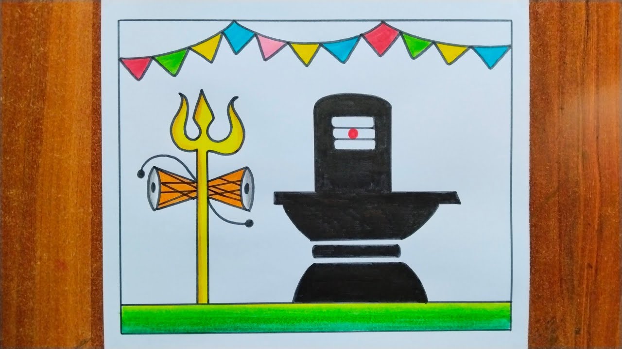 Shivling Drawing Easy / Mahashivratri Drawing / Shivlingam Drawing / How To Draw Shivling Easy Steps
