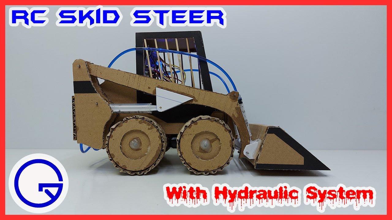 How to make RC Compact Track Loader from Cardboard