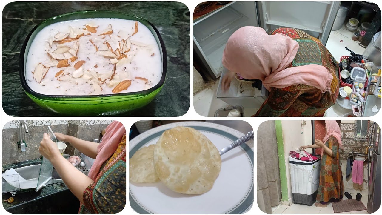 Ramzan Ki Tayariyan Abhi Se Shuru Kardi|Refrigerator Cleaning|Mawe Ke Bager Banai Yummy Kheer|Puri