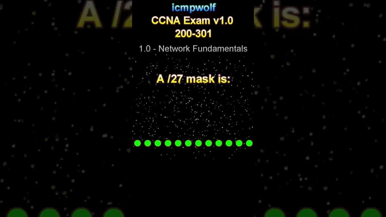 Cisco CCNA: What is the subnet mask for a /27 CIDR? - icmpwolf