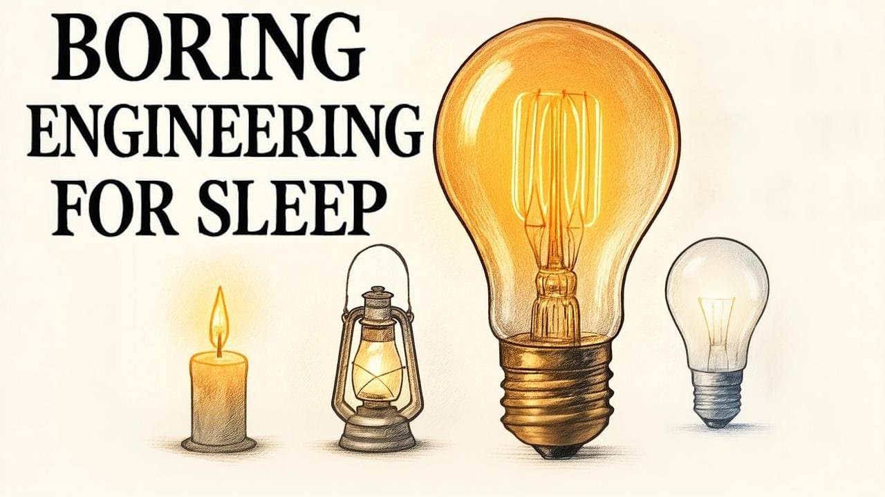 The Origin of the Lightbulb: How Humanity Finally Captured Light | Boring Engineering for Sleep