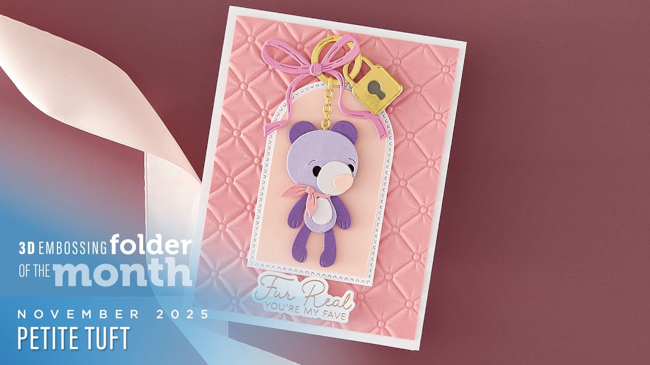 Папка месяца Spellbinders для 3D-тиснения, ноябрь 2025 г. – Petite Tuft
