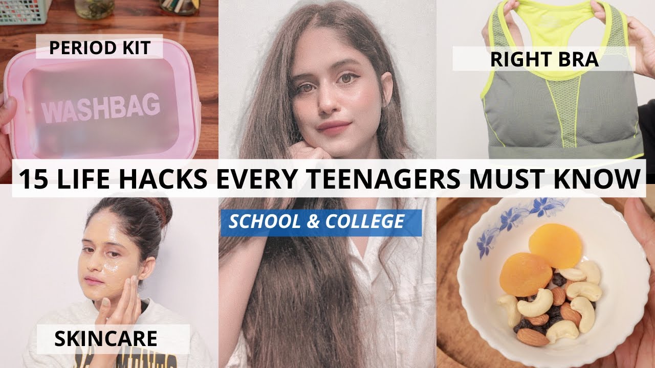 15 Life Hacks every teenagers should know 😍 School & college, Skincare, haircare, money saving.✨