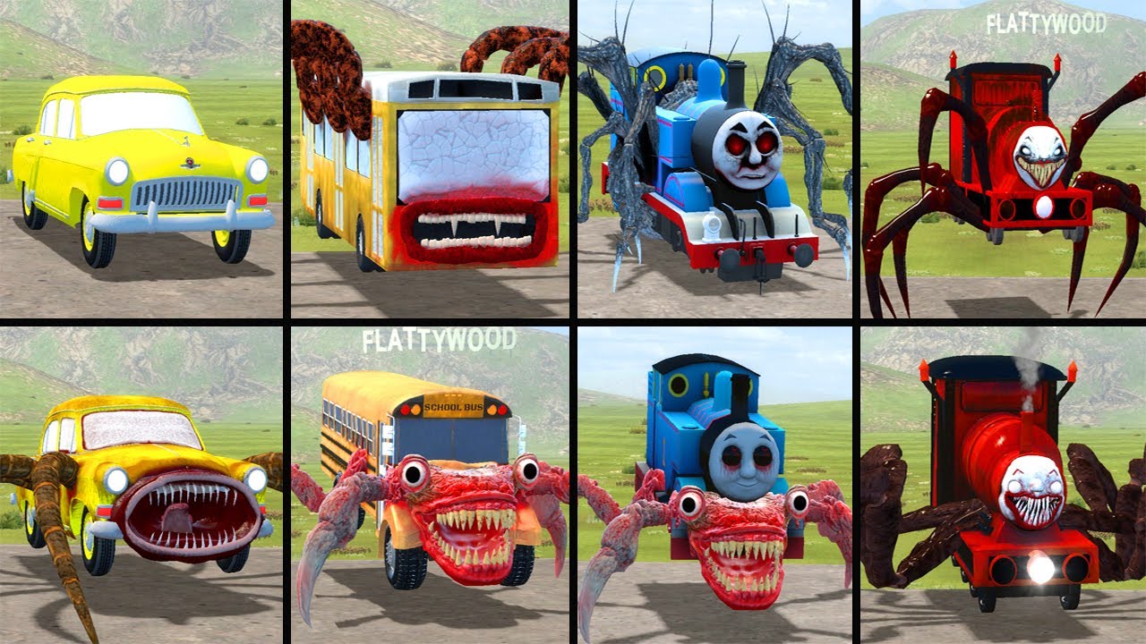 OLD AND NEW UPDATE: CAR EATER, SCHOOL BUS EATER, TRAIN EATER, CHOO CHOO CHARLES AND FRIENDS IN GMOD!