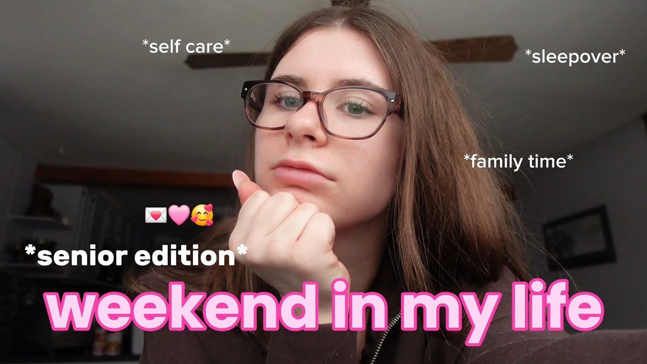 high school weekend in my life vlog 💌 *valentine's sleepover, self care, family*