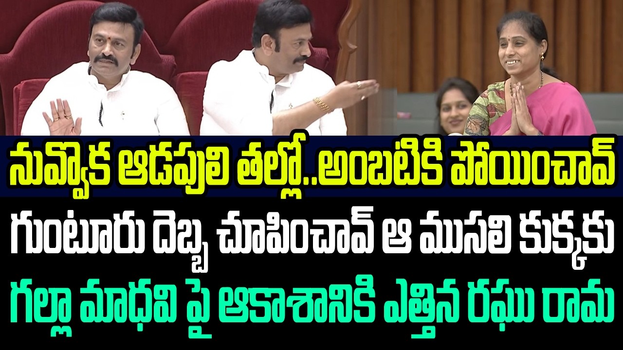 నువ్వొక ఆడపులి తల్లో..అంబటికి గాడికి పోయించావ్...గల్లా మాధవి పై ఆకాశానికి ఎత్తిన రఘురామ I Raghu Rama