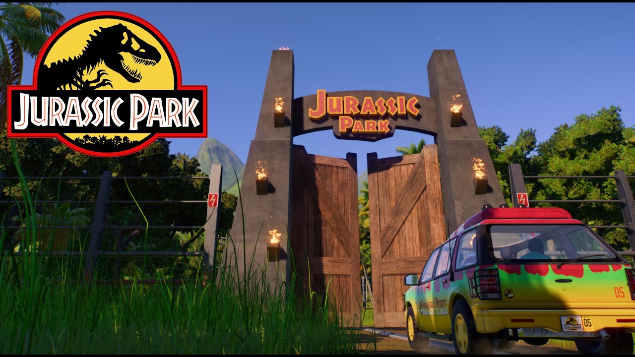 Jurassic Park (Novel) 1990 - Safari Park Tour - Jurassic World Evolution 2 - Sandbox Mode