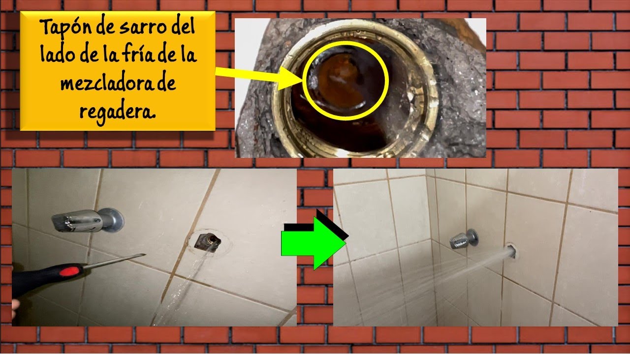 ¿Porque no sale agua de la regadera? | Como destapar una regadera o ducha tapada con sarro.