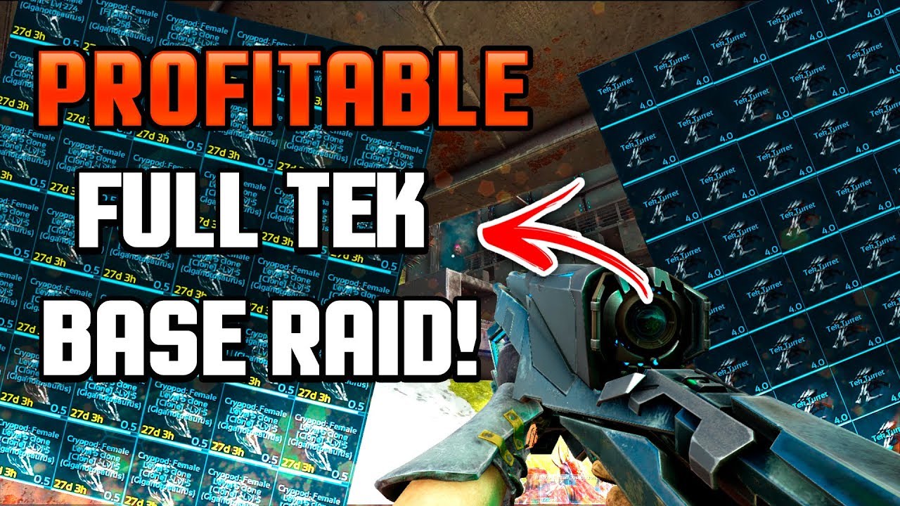 PROFITABLE RAID FULL TEK BASE! | ARK OFFICIAL SMALL TRIBES