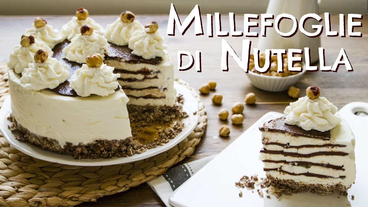 Torta Gelato Millefoglie Nutella e Panna | Ricetta Senza Cottura | 55Winston55