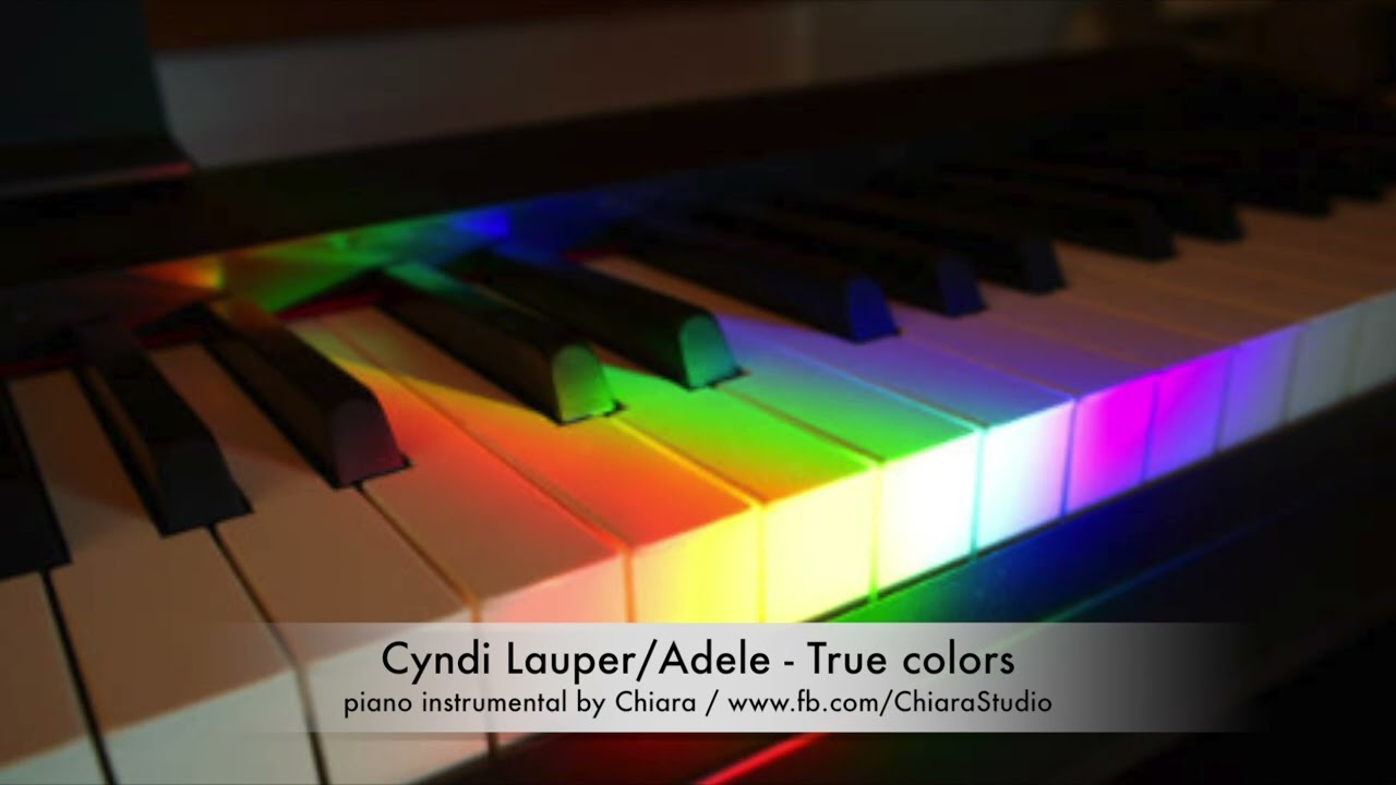Cyndi Lauper / Adele - True colors - piano instrumental karaoke cover podkład muzyczny aranż Chiara