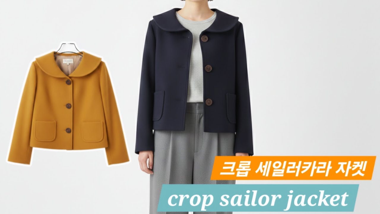 초보도 2시간이면 만들 수 있다(^.^) 크롭세일러카라자켓 - 패턴그리기
