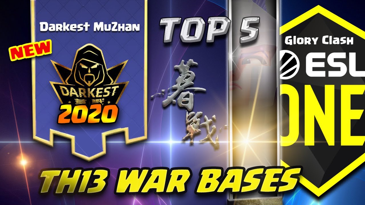 *WOW* Top 5 Darkest MuZhan Th13 War Bases 2020 ESL / Anti 2-3 Star / Clash of clans 部落冲突 #523