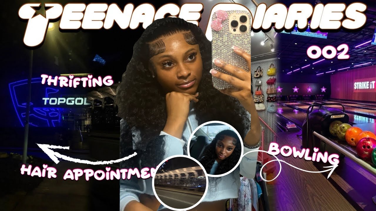 TEENAGE DIARIES 002 Thrifting,Bowling,Hair Appointment,Seafood Date