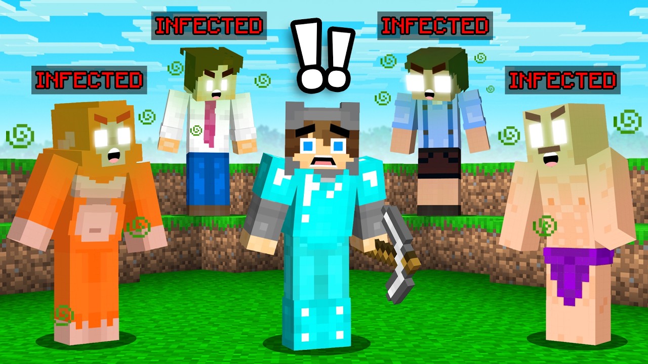 Minecraft Infected Hunters vs Speedrunner!