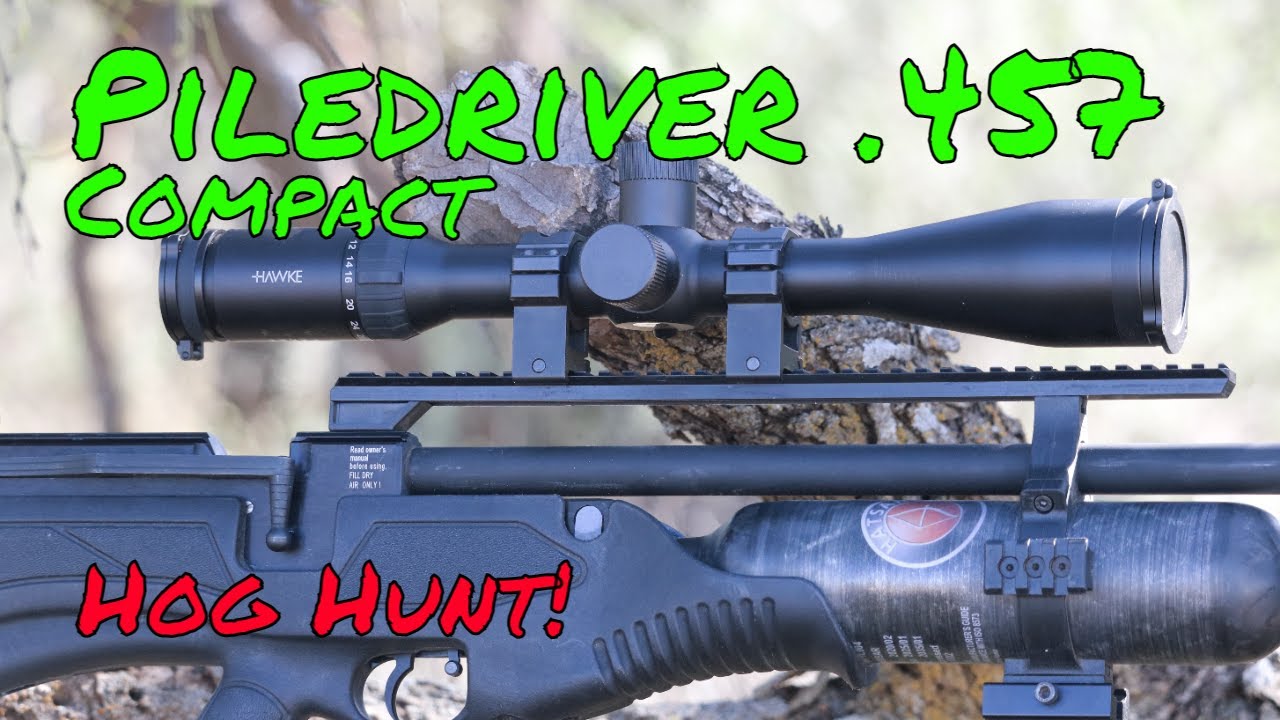 Compact Big Bore Air Rifle Hatsan Piledriver .457 on a Texas Hog Hunt!
