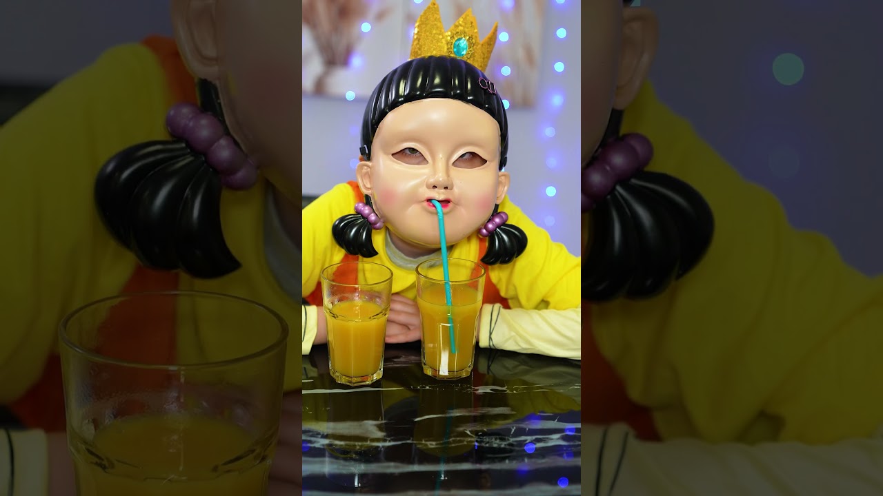 Never drink all the juice #squidgame #familygamestories #supermario