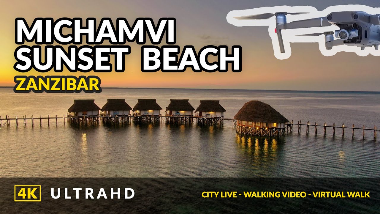 4K Michamvi Sunset Beach in Zanzibar ❤️ Cinematic Drone Footage - 2021