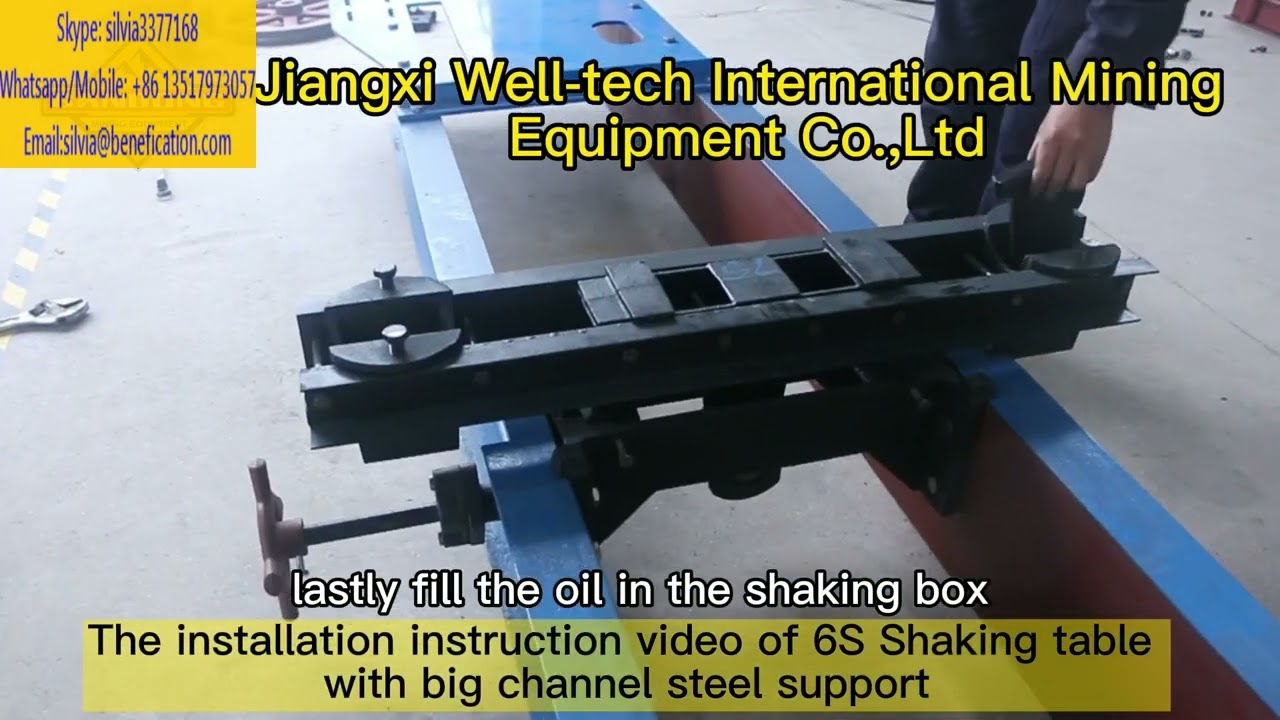 How to install 6S big channel steel shaking table?