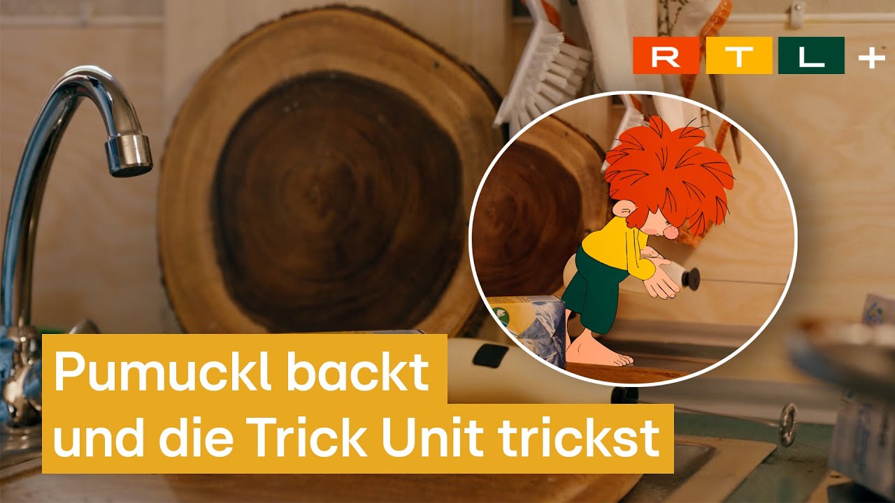 Einmal das Video mit Pumuckl, einmal vom Set ohne Animation | Neue Geschichten vom Pumuckl auf RTL+