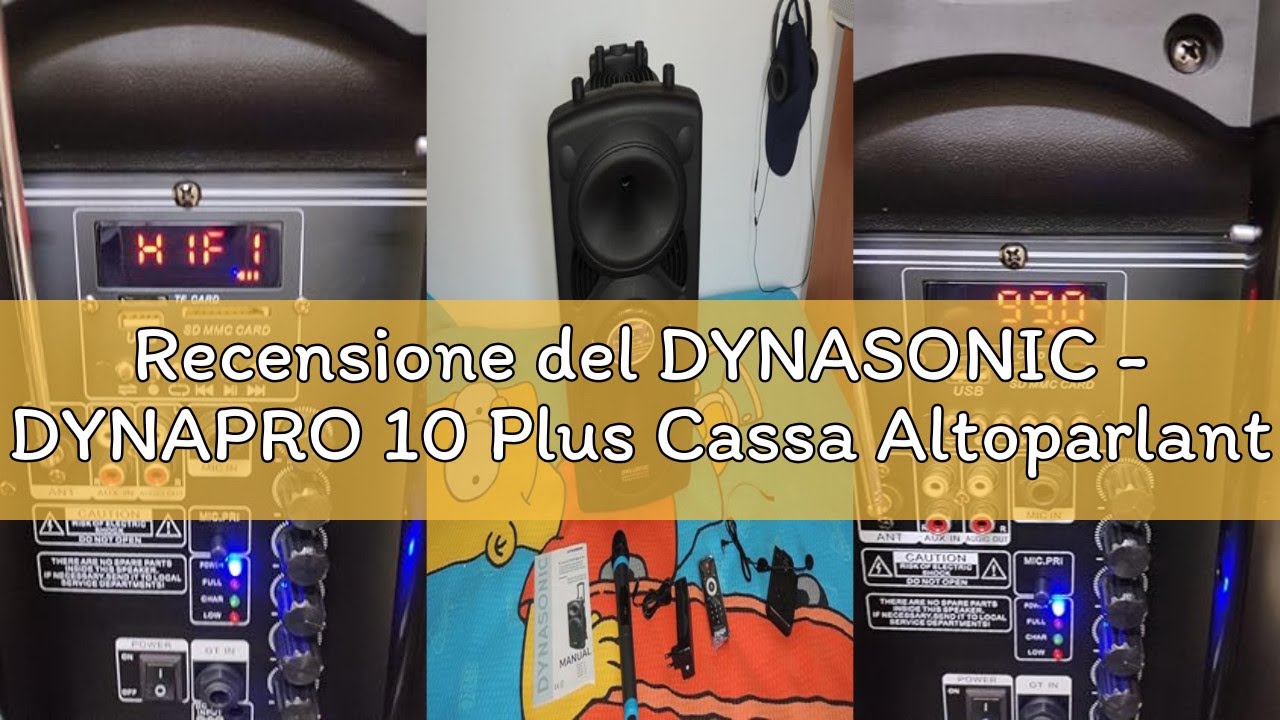 Recensione del DYNASONIC - DYNAPRO 10 Plus Cassa Altoparlante Bluetooth Portatile Professionale, Pot