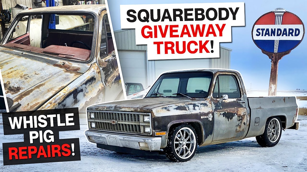 Squarebody Giveaway Truck Repairs! Windshield replacement, new wheels, tires and MORE!