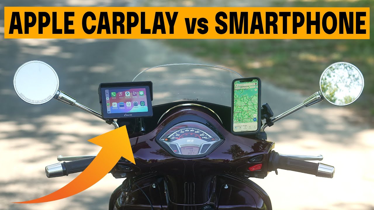 Apple CarPlay statt Smartphone an der Vespa Gts mit dem Carpuride W502