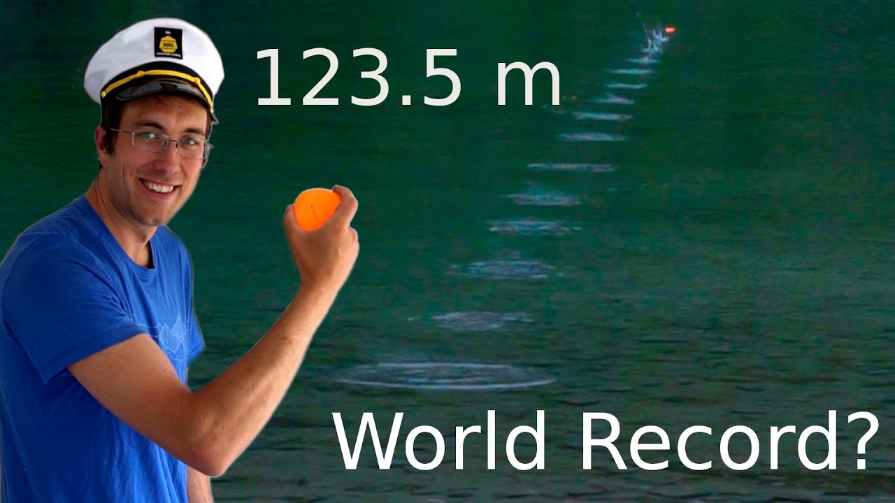 123.5 meter Stone Skimming: Breaking the World Record!