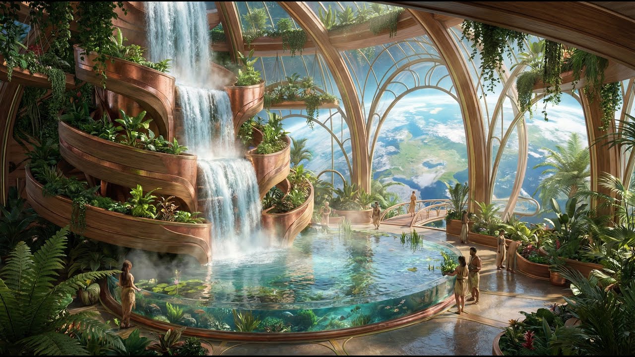 The Last Greenhouse | Dystopian Solarpunk Ambience for Focus