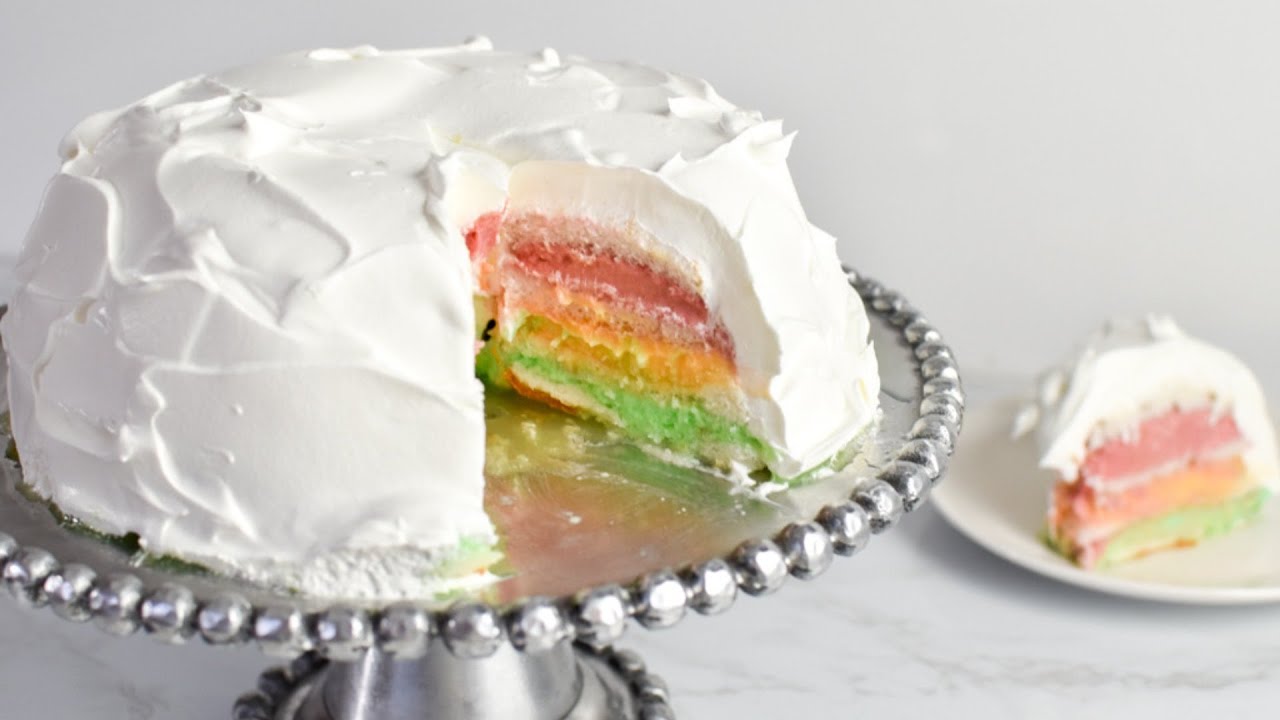 Rainbow Sherbet Cake Recipe