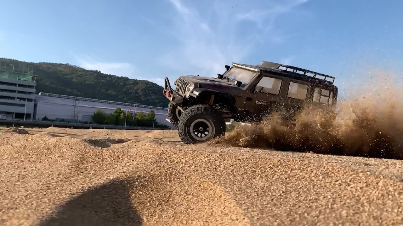 1:10 Scale RC : Jeep Rubicon Sandy Beach Off-road Bash! - YIKONG(Absima CR 3.4 SHERPA) YK4102 #7.