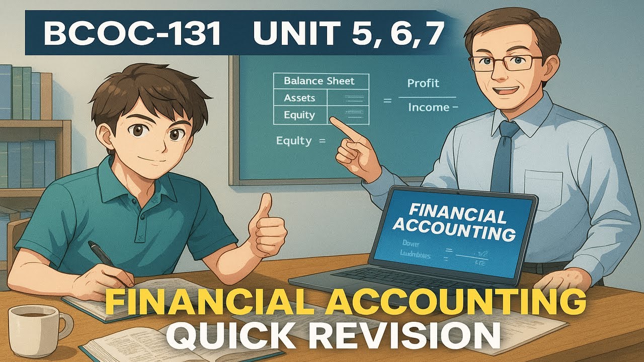 BCOC-131 Unit 5, 6, 7 Explained | Financial Accounting (Block 2) Quick Revision for Exams