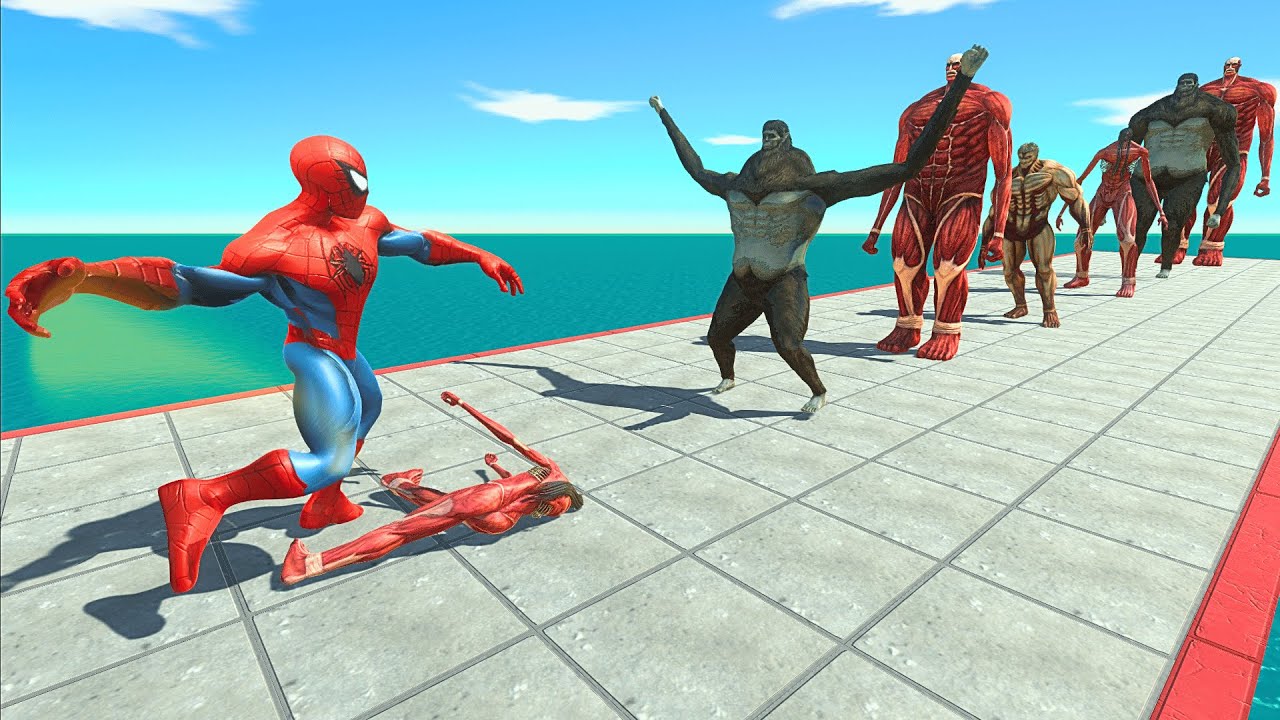 Avengers Team VS 10 Levels of Armored Titan x Beast Titan x Eren Titan x Colossal Titan – ARBS