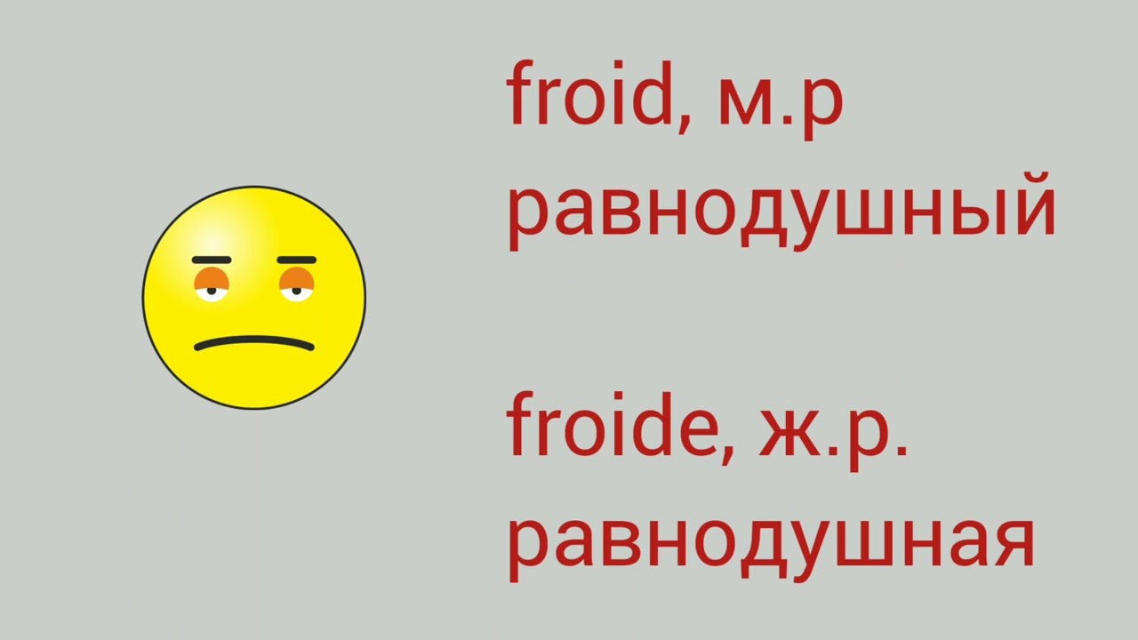 Французский язык. Прилагательные эмоционального состояния человека. Как вы себя чувствуете сегодня?